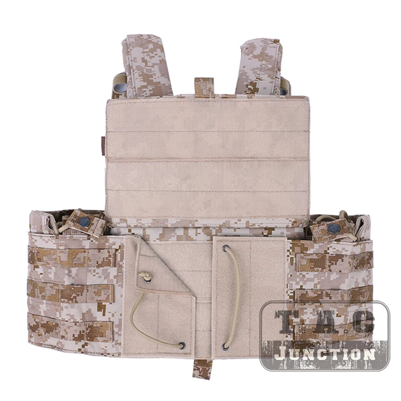 Emersongear LBT-6094A Men's AOR1 Color Tactical Combat Vest MOLLE Plate Carrier with Pouches for Military And Outdoor Use