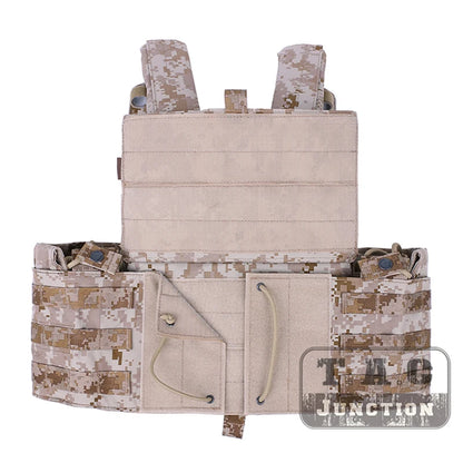 Emersongear LBT-6094A Men's AOR1 Color Tactical Combat Vest MOLLE Plate Carrier with Pouches for Military And Outdoor Use