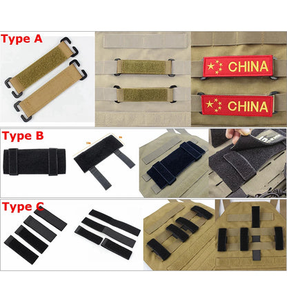 Molle Vest accesories Tactical Patches Adapter Backpack MOLLE Hook&Loop Panel Converter Ribbon Strip For Attching ID Patches