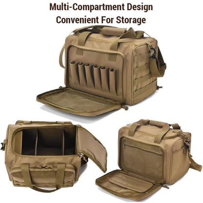 Gun Range Storage Bag Tactical Camping Molle Pouch Outdoor Sport Hunting Accessory Nylon Gun Case Bag Pistol Tool Shoulder Pack