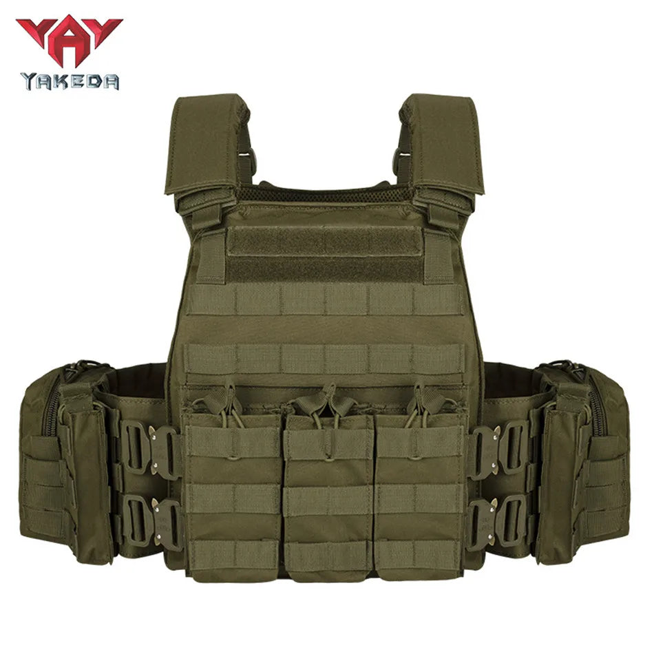 YALEDA 600D Wear-resistant Tactical Vest Training Combat Equipment Quick Release Breathable With Magazine Clip Bag Medical Pouch