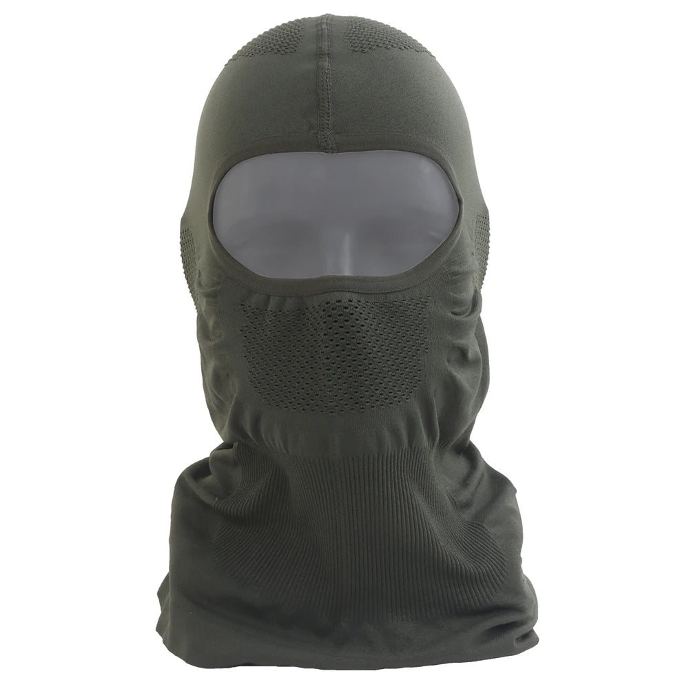 Full Face Mask Headger Motocross Riding Scarf Tactical Airsoft Head Cover Cosplay Party Hat Hunting Training Gear Ranger Green