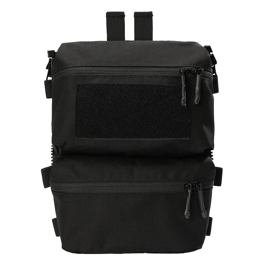 Emersongear For FRO Style V5 Vest Back Panel Double Pouch Hunting Hiking Combat Multi-purpose Bag Zip On Backpack Nylon EM9649