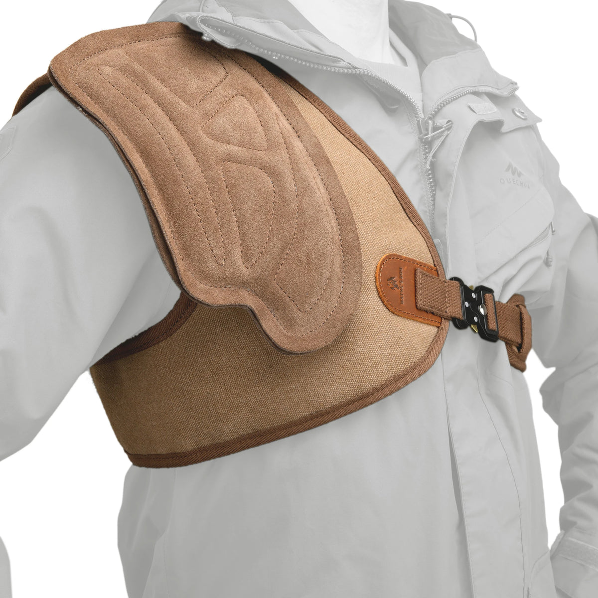 Canvas Leather Shooting Recoil Pad Shoulder Pad Adjustable Rifle Shotgun Field Shield