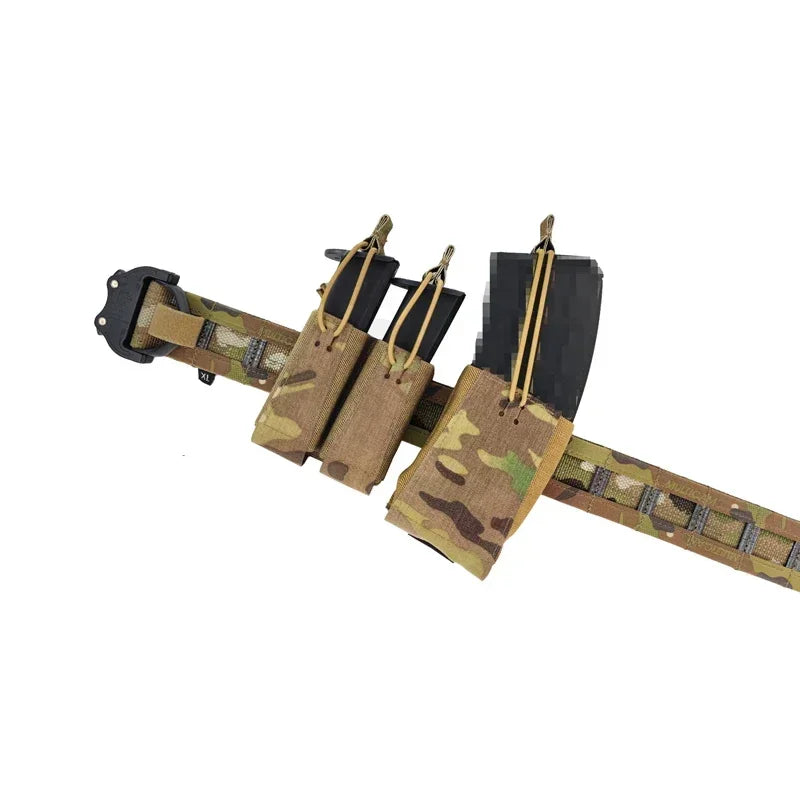 Tactical 9mm Double Mag Bag Airsoft Magazine Pouch Holster Carrier Elastic Sundry Molle Pouch Equipment