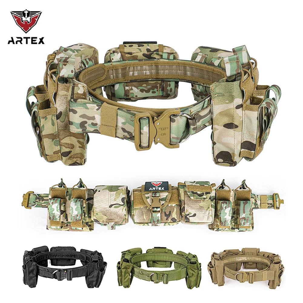 Tactical Waist Bag Hunting Tactical Battle Belt Sets Duty Belts Law Enforcement Airsoft Utility Belt with Accessories Pouches
