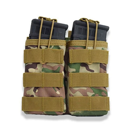 Tactical Single/Dual/Triple/Six Magazine Bag Molle Mag Pouch for Airsoft Ammunition 5.56mm M4 AR15 AK Assault Rifle Hunting