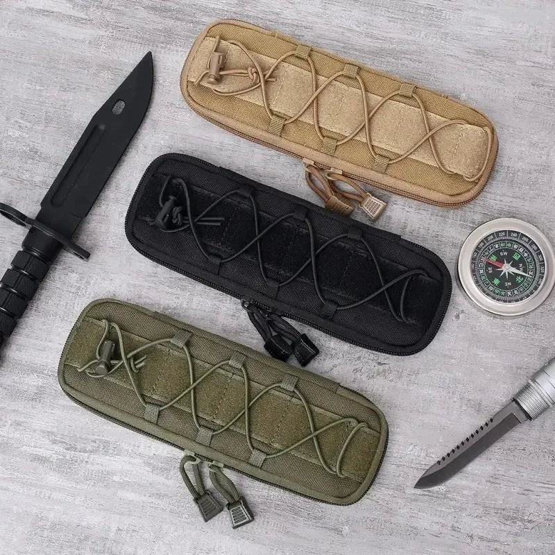 Tactical Molle Multi-Functional Edc Knife Set Nylon Knife Pouch Suitable Outdoor Activities Hiking Hunting Accessories