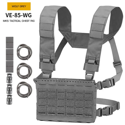 Tactical MK5 Chest Rig Laser Cutting Molle SS Micro Fight Chassis Placard 5.56 Triple Magazine Pouch Vest Plate Carrier