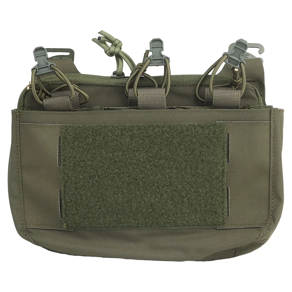 Tactical DOPE Front Flap G-hook Double Stack Abdominal Fanny Pack Triple Magazine Insert Pouch Kangaroo FCPC FCSK Carrier Vest
