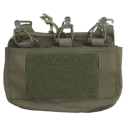 Tactical DOPE Front Flap G-hook Double Stack Abdominal Fanny Pack Triple Magazine Insert Pouch Kangaroo FCPC FCSK Carrier Vest