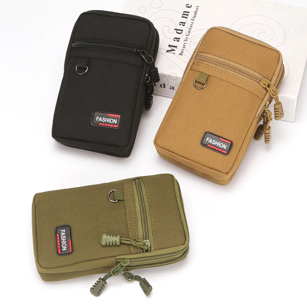 7 Inch Mobile Phone Pocket Portable Phone Organizer Bag Nylon Wear- Lightweight for Outdoor Camping Hunting