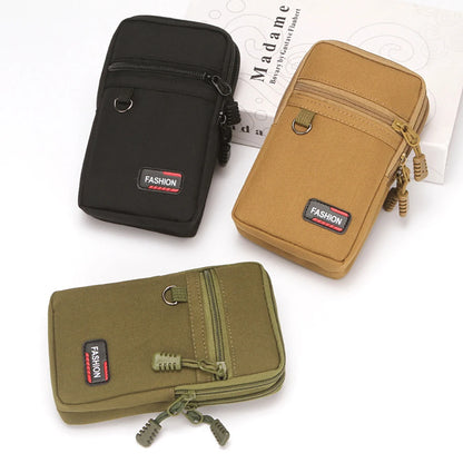 7 Inch Mobile Phone Pocket Portable Phone Organizer Bag Nylon Wear- Lightweight for Outdoor Camping Hunting