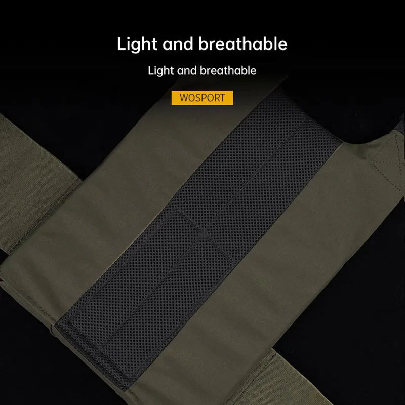 Tactical Combat Vest Lightweight Plate Carrier Tactical Molle Vest QASM Chest Buckle Outdoor Hunting Waist Seal Storage Bag