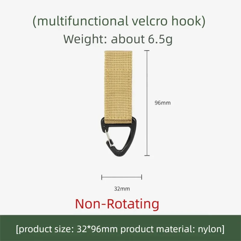 Outdoor Nylon Carabiner Key Hook MOLLE Webbing Buckle Belt Buckle Hanging Camping Climbing Backpack Accessories XKHWGJ02
