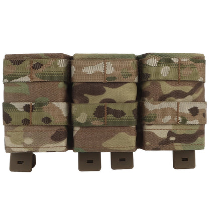 Tactical Medium FAST 5.56 Triple Mag Pouch Molle System with Kydex Clamps for Plate Carrier Airsoft M4 AR15 MAG Pouches
