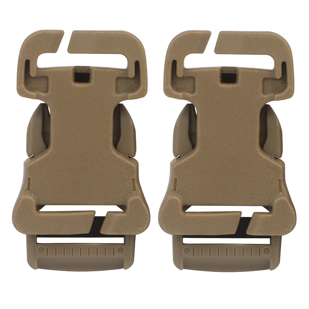 2Pcs Detachable Tactical Compression Buckles Outdoor Safety Lock Clips For Hiking Backpack & Tactical Vest