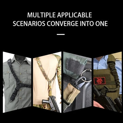 3-Point Tactical Bungee Carry Strap Adjustable Elastic Shoulder Strap Universal Outdoor Hiking Camping Hunting Sports Accessorie