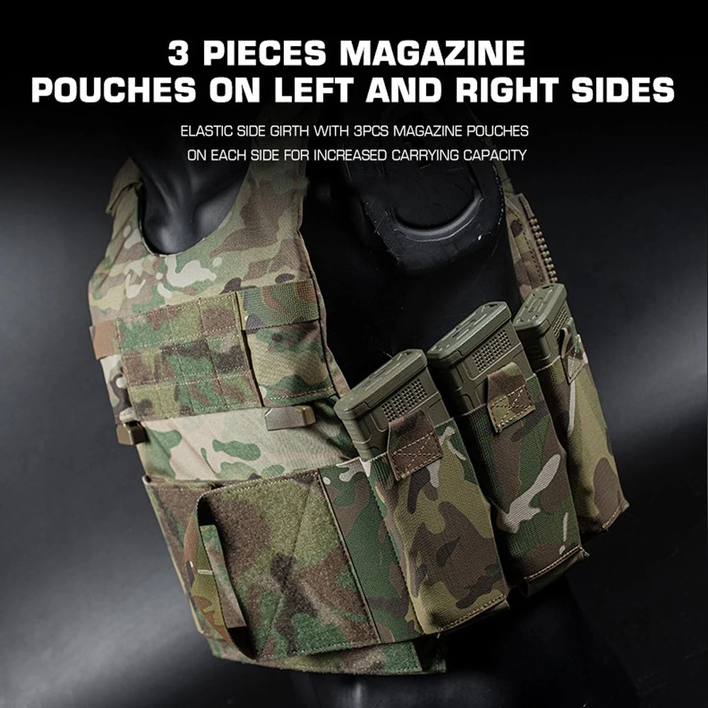 LV-119 Low Vis Slick Plate Carrier Tactical Vest Airsoft Militar Wargame Lightweight Adapt System Slickster Assault Vest