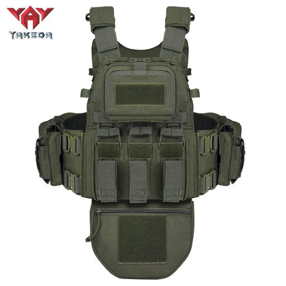 YAKEDA 8280 Multifunctional Full Protection Tactical Vest Snake Buckle Quick Release Outdoor Camouflage Tactical Vests