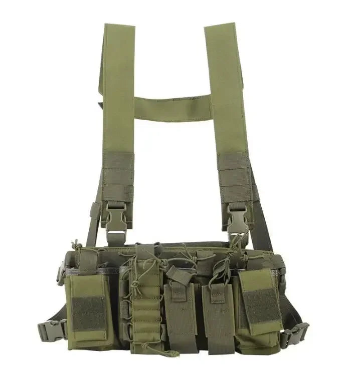 MK3 Mini Tactical Chest Rig Spiritus Airsoft Hunting Vest Ranger Combat Paintball Vest w/ 5.56 7.62 Magazine Pouch Accessories