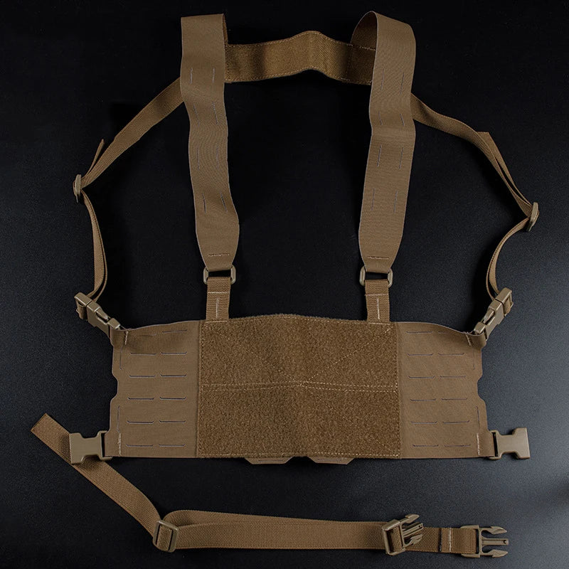 Outdoor Tactical Chesty Rig Waist Strap Hunting Accessories Practical Wide Harness Vest Gear Laser Cutting Molle Chest Rig