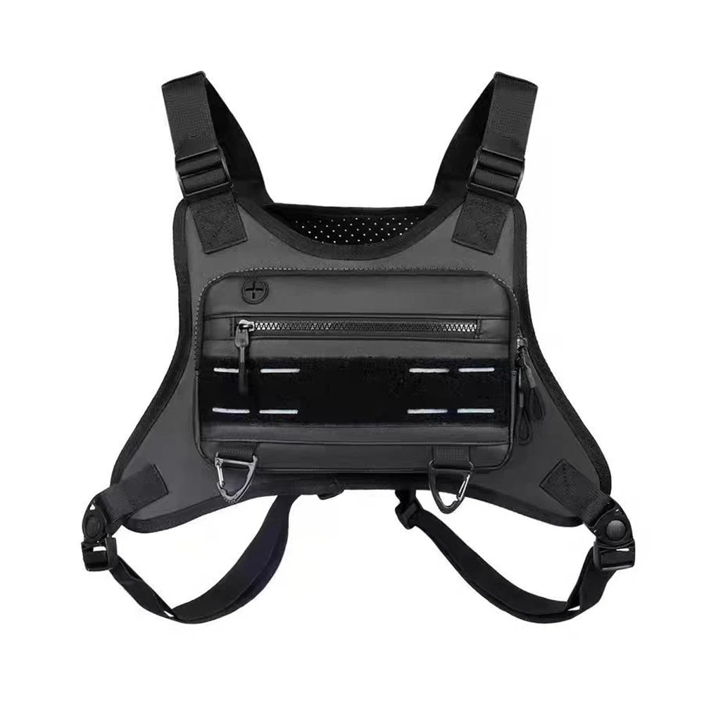 Outdoor Water Resistant Running Vest Chest Pack With Phone Holder Extra Storage Bolsa Sports Chest Bag