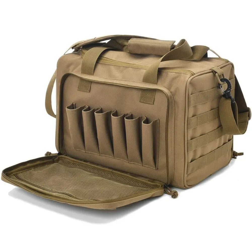 Gun Range Storage Bag with MOLLE System, Durable Shoulder Pack for Outdoor Equipment & Accessories