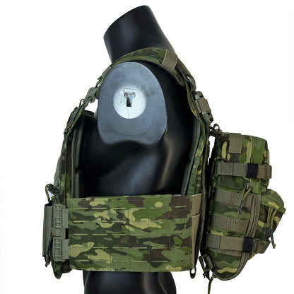 ZH02 EMERSONGEARS Nylon Combat suit laser cutting vest with 5.56 hydration backpack with 2L triple magazine pouch Set