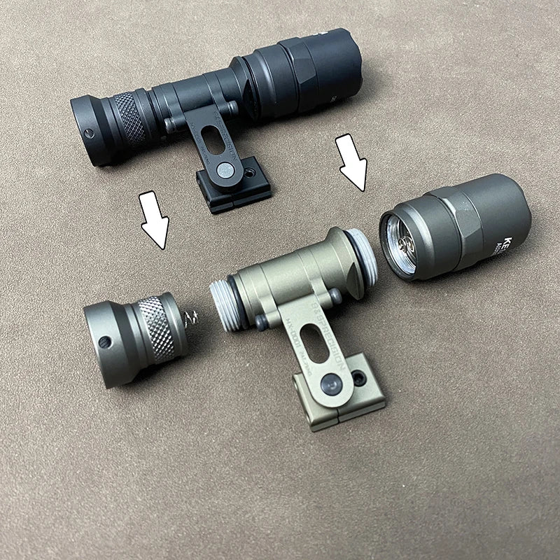 SOTAC Tactical SS MAX Helmet Light Mount with M300V M300B SF Flashlight for Helmet Rail