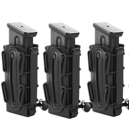 3Pcs 9mm Mag Pouches Pistol Magazine Pouch Soft Shell Magazine Pouch Tactical Rifle Fast Mag Carrier Holder for Belt&Molle Sytem
