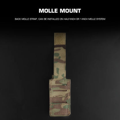 ARC  Mag Pouch Ultra-Lightweight MOLLE Elastic 9mm .40S&W Mag Holder Universal Holds Magazines Multitools Flashlights