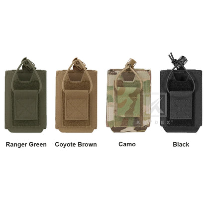 KRYDEX Tactical Radio Pouch Holster Hunting Sports Multi-purpose Waist Bag for Two Ways Walkie Talkie Hunting Outdoor Gear