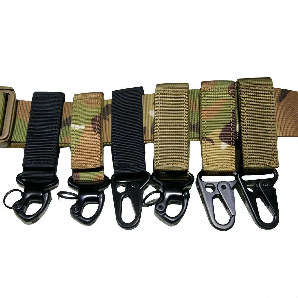 Tactical Nylon Key Hook Webbing Buckle Hanging System Molle Waist Belt Buckle Vest Hanging Metal Accessories Gear