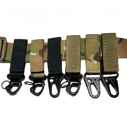 Tactical Nylon Key Hook Webbing Buckle Hanging System Molle Waist Belt Buckle Vest Hanging Metal Accessories Gear