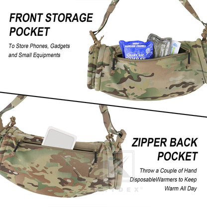 KRYDEX Hand Warmer Muff Water-Resist Hanger Waist Handwarmer Drop Pouch for Outdoor Winter Hunting Field Survival Camping Hiking
