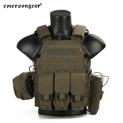 Emersongear For LBT6094 Style Plate Carrier W/3 Pouches Hunting Vest Protective Gear Body Guard Armor Hiking