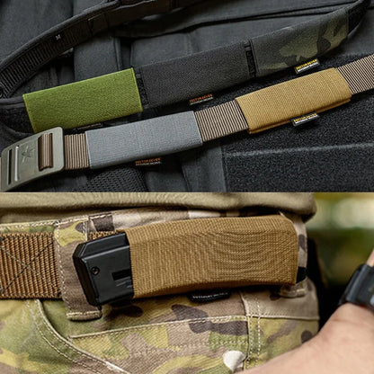 2pcs Belt Sleeve Elastic Loop EDC Belt Organizer Concealed Tool Holder Flashlight Holder Tactical Hunting Accessories