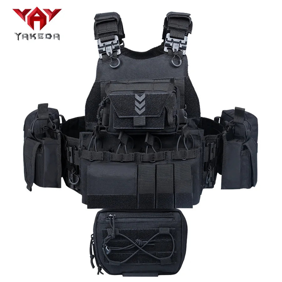 YAKEDA Camouflage Training Vest Outdoor CS Training Vest Multi Functional Vest
