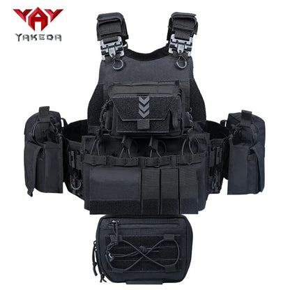 YAKEDA Camouflage Training Vest Outdoor CS Training Vest Multi Functional Vest