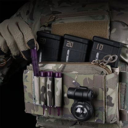 4-Pack MOLLE Glow Stick Storage Pouch Shotgun Shell Battery Holder Light Bag Durable Outdoor Hunting Tactical Gear Accessories