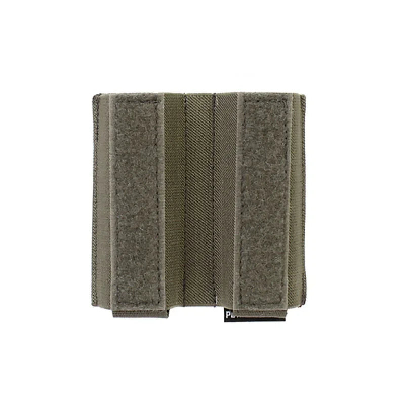 Built-In Elastic Inseert 9mm Double Magazine Pouch Bag Turnover- Double Pistol AIRSOFT 9MM MAG Tactical Vest Dope Chest Hanging