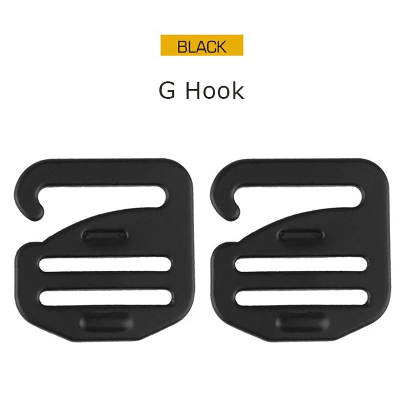 2pcs/set Tactical Vest Belt QASM Quick Attach Buckle/SRB Side Release Buckle/G Hooks Modular Vest Accessories