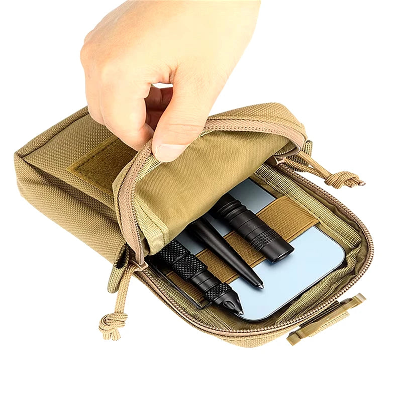 Shoulder Strap Sundries Bags for Backpack Accessory Pack Key Flashlight Phone Pouch Molle Outdoor Camping EDC Tools Bag