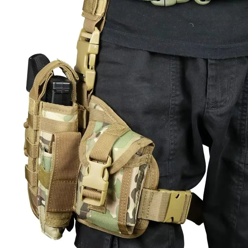 Universal Tactical Pistol Gun Leg Holster Multi-purpose Gun Holster Outdoor Camouflage Airsoft CS Leg Bag Hunting Accessories
