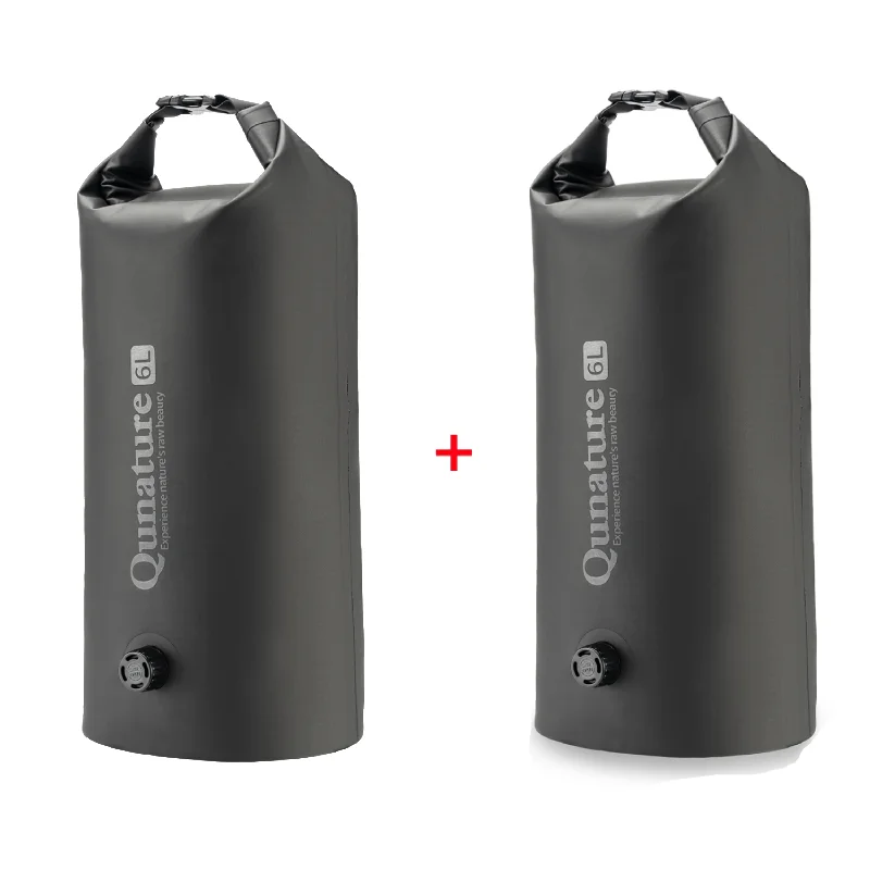 Qunature Upgraded 2.0 Compression Bike Bag 1/2-Pack Magnetic Quick Release Heavy Duty Waterproof Travel Gravel Bike Fork Pack 6L
