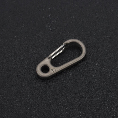 3pcs Gray Titanium Alloy Keychain EDC Outdoor Tool Titanium Buckle Key Ring