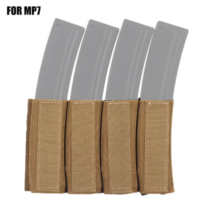 MK Tactical Chest Rig Accessories MP5 MP7 Quadruple Magazine Insert Pouch Militar Hunting Vest Built-in Elastic Magazine Holder
