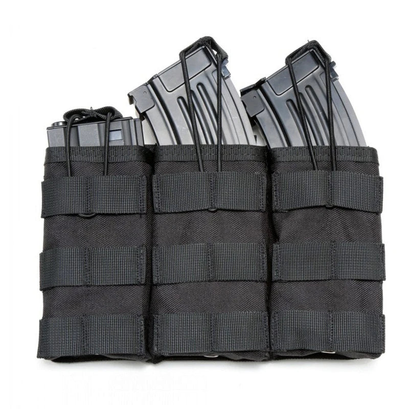 Tactical Triple Molle Magazine Pouches Airsoft AK 7.62 5.56mm M4 AR 15 Rifle Mag Bag Hunting Vest Accessories