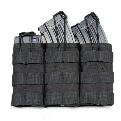 Tactical Triple Molle Magazine Pouches Airsoft AK 7.62 5.56mm M4 AR 15 Rifle Mag Bag Hunting Vest Accessories